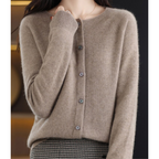 Karin | Button-Front V-Neck Knit Cardigan for Women