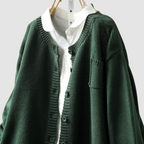 Talma | V-Neck Button-Front Knit Cardigan with Chest Pocket