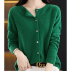 Karin | Button-Front V-Neck Knit Cardigan for Women