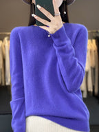 Nadalie | Ribbed Crew Neck Oversized Pullover Sweater for Women