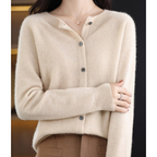 Karin | Button-Front V-Neck Knit Cardigan for Women