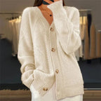 Josefien | Ribbed Button-Front Cardigan with Long Sleeve