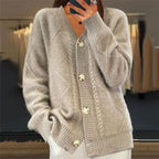 Josefien | Ribbed Button-Front Cardigan with Long Sleeve
