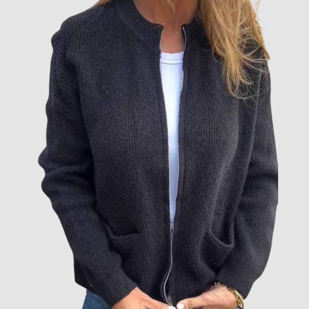 Liv | Ribbed Open-Front Longline Cardigan for Women