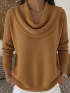 Nadine | Women's Waterfall-Neck Sweater Relaxed-Fit Knit