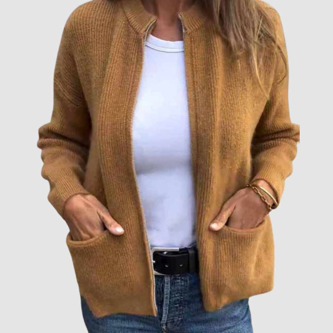 Liv | Ribbed Open-Front Longline Cardigan for Women
