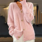 Josefien | Ribbed Button-Front Cardigan with Long Sleeve