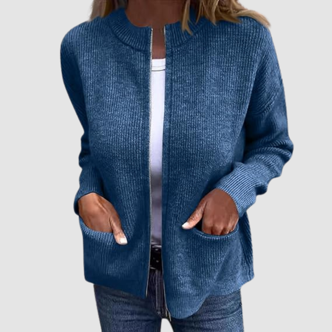 Liv | Ribbed Open-Front Longline Cardigan for Women