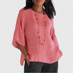 Talia | Women's Relaxed-Fit Round Neck Blouse – Weekend Errands