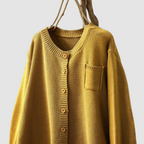 Talma | V-Neck Button-Front Knit Cardigan with Chest Pocket