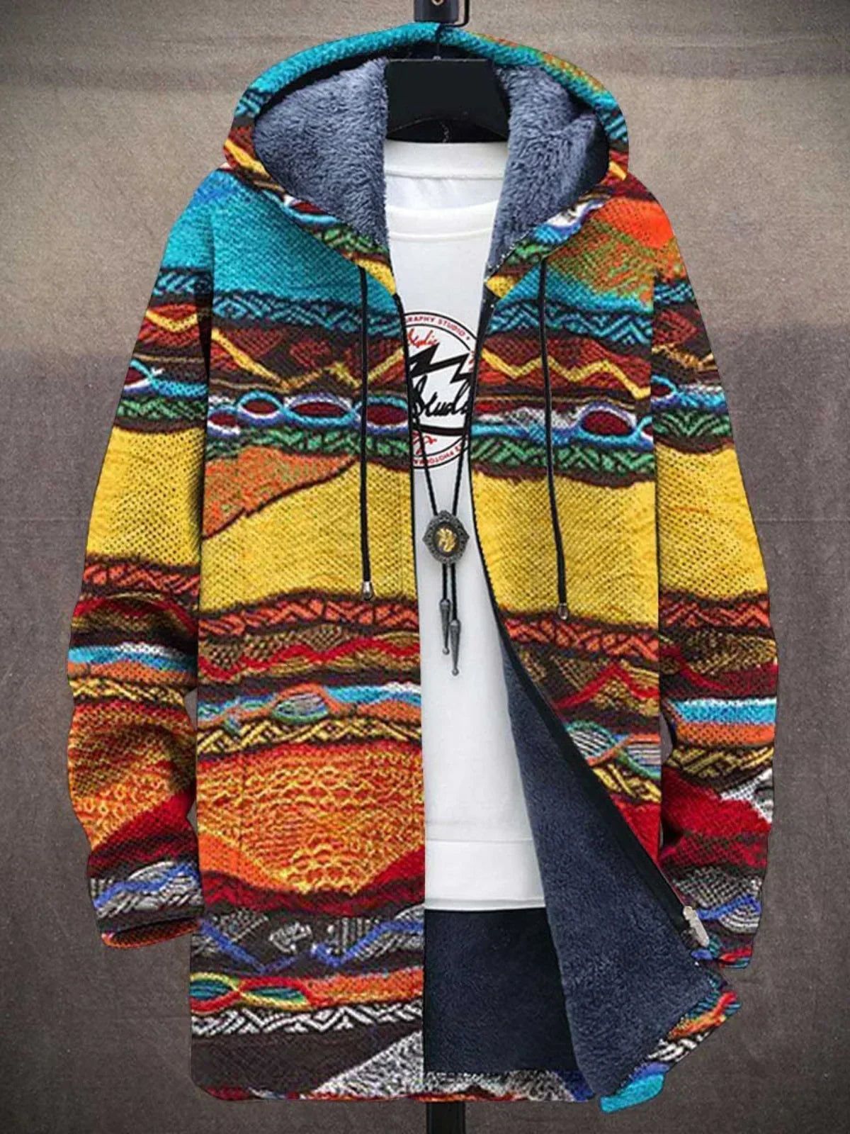 Lieke | Zip-Front Printed Cardigan Sweater for Women