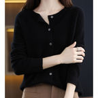 Karin | Button-Front V-Neck Knit Cardigan for Women