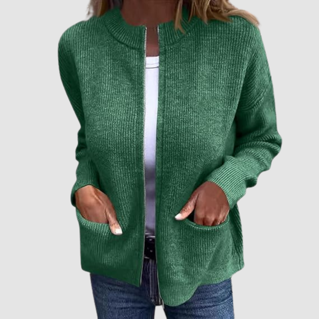 Liv | Ribbed Open-Front Longline Cardigan for Women