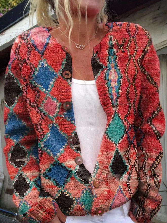 Juliette | Vintage Floral Button-Front Cardigan for Women