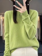 Nadalie | Ribbed Crew Neck Oversized Pullover Sweater for Women