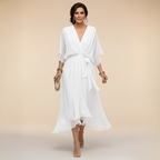 Margot | V-Neck Waist-Tie Maxi Dress for Women
