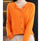 Karin | Button-Front V-Neck Knit Cardigan for Women