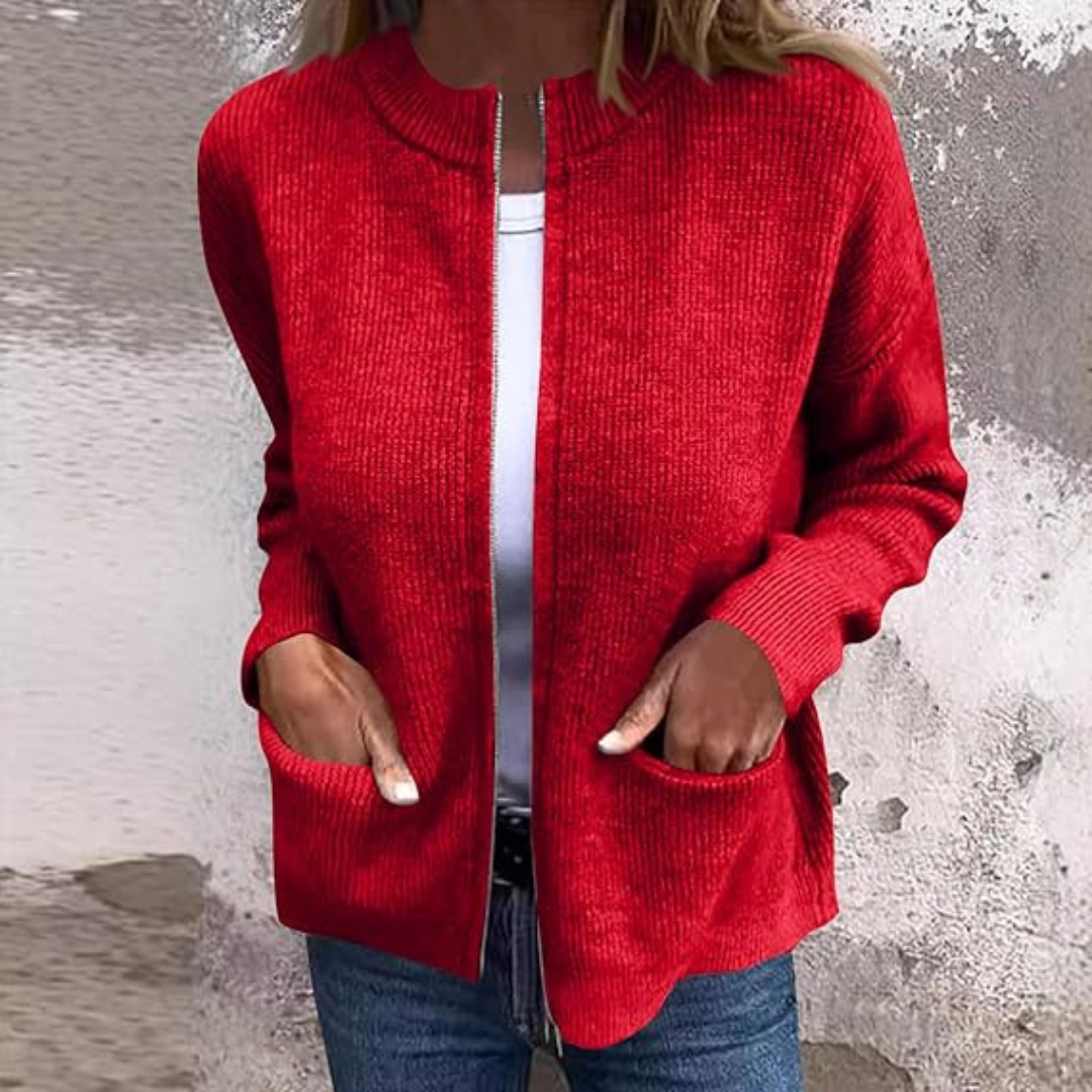 Liv | Ribbed Open-Front Longline Cardigan for Women