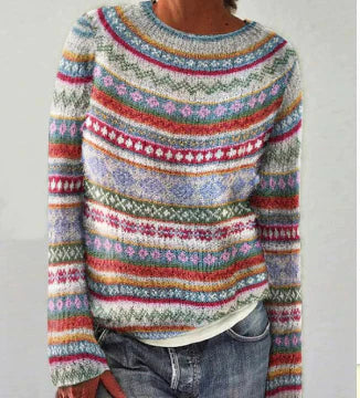 Bianca | Women's Crewneck Sweater Relaxed-Fit Everyday Style