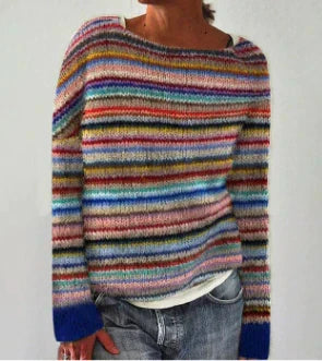 Bianca | Women's Crewneck Sweater Relaxed-Fit Everyday Style