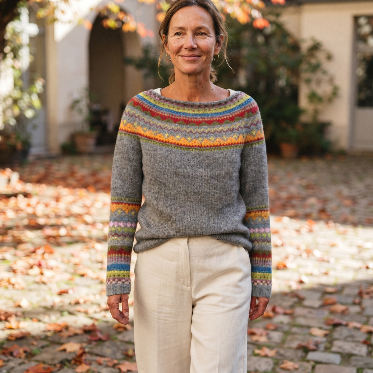Bianca | Women's Crewneck Sweater Relaxed-Fit Everyday Style