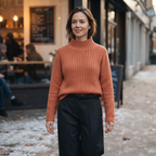 Arwen | Women's Ribbed Sweater High Neck Winter Layering