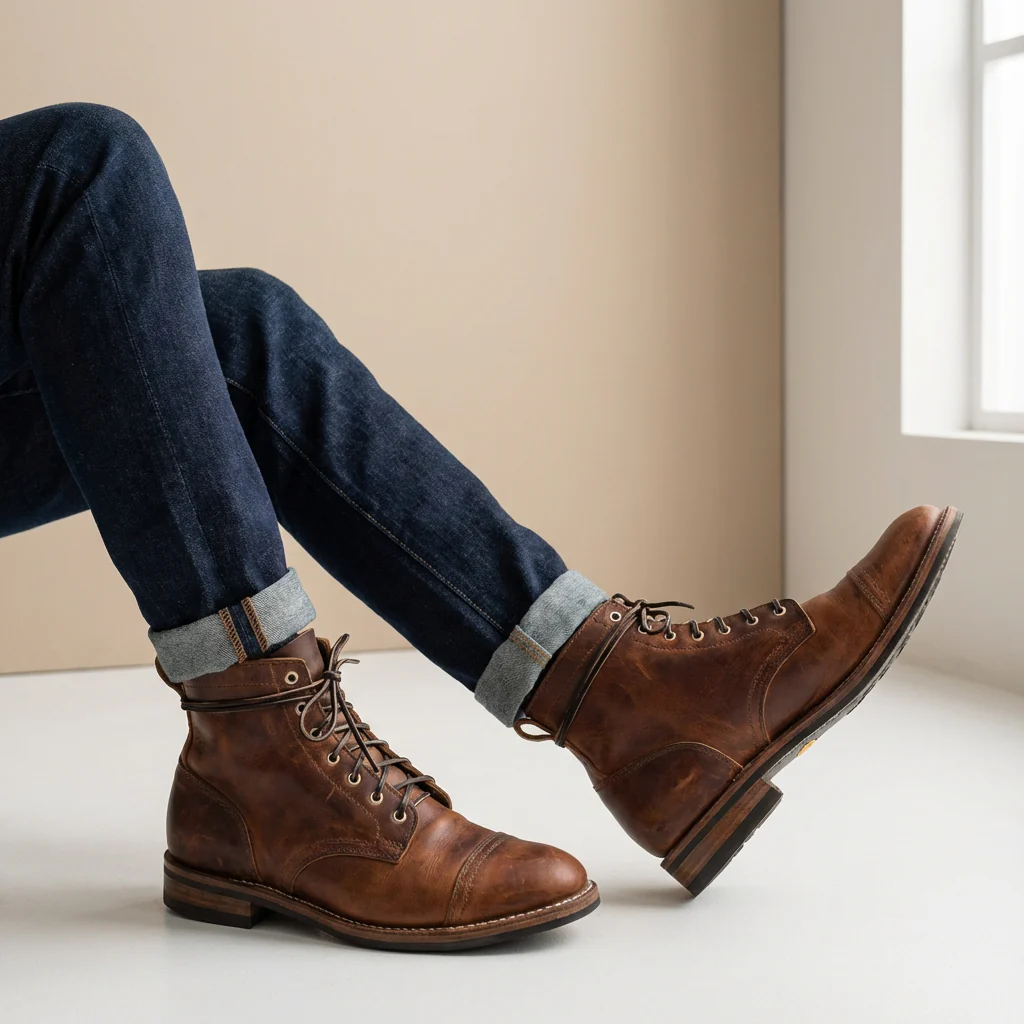 Kai | Velcro Strap Ankle Boots for Men