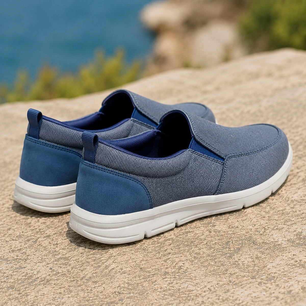 Duncan | Woven Slip-On Loafers with Elastic Gusset for Men