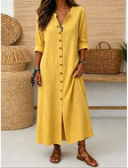 Erika | A-Line Midi Cocktail Dresses with Crew Neck for Women