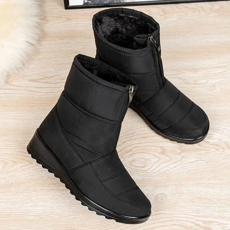 Rensje | Quilted Waterproof Boots with Buckle for Women