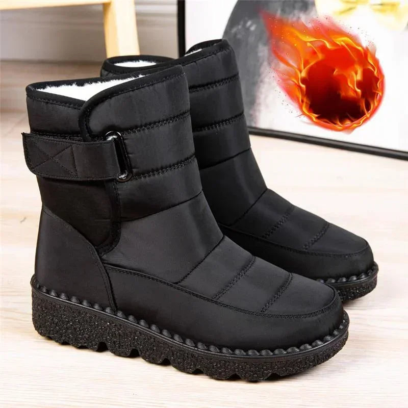 Rensje | Quilted Waterproof Boots with Buckle for Women