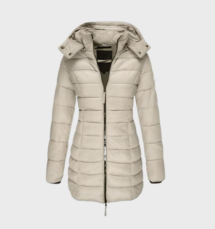 Elowise | Hooded Longline Belted Coat for Women