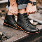 Heinrich | Cap Toe Chelsea Boots with Lace-Up Ankle Cut for Men