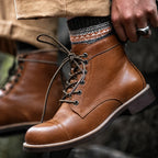 Heinrich | Cap Toe Chelsea Boots with Lace-Up Ankle Cut for Men