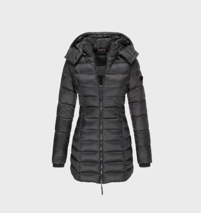 Elowise | Hooded Longline Belted Coat for Women