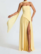 Farah | Strapless High-Slit Maxi Cocktail Dresses for Women