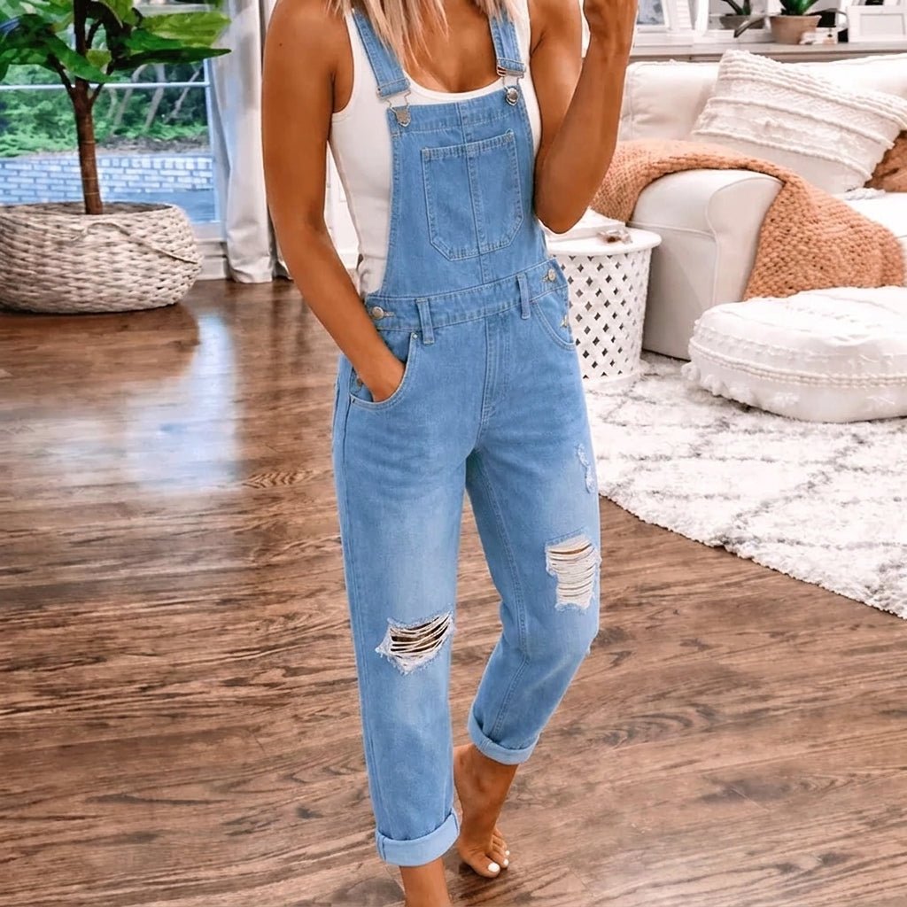 Aafke | Straight-Leg Bib Pocket Jumpsuit for Women