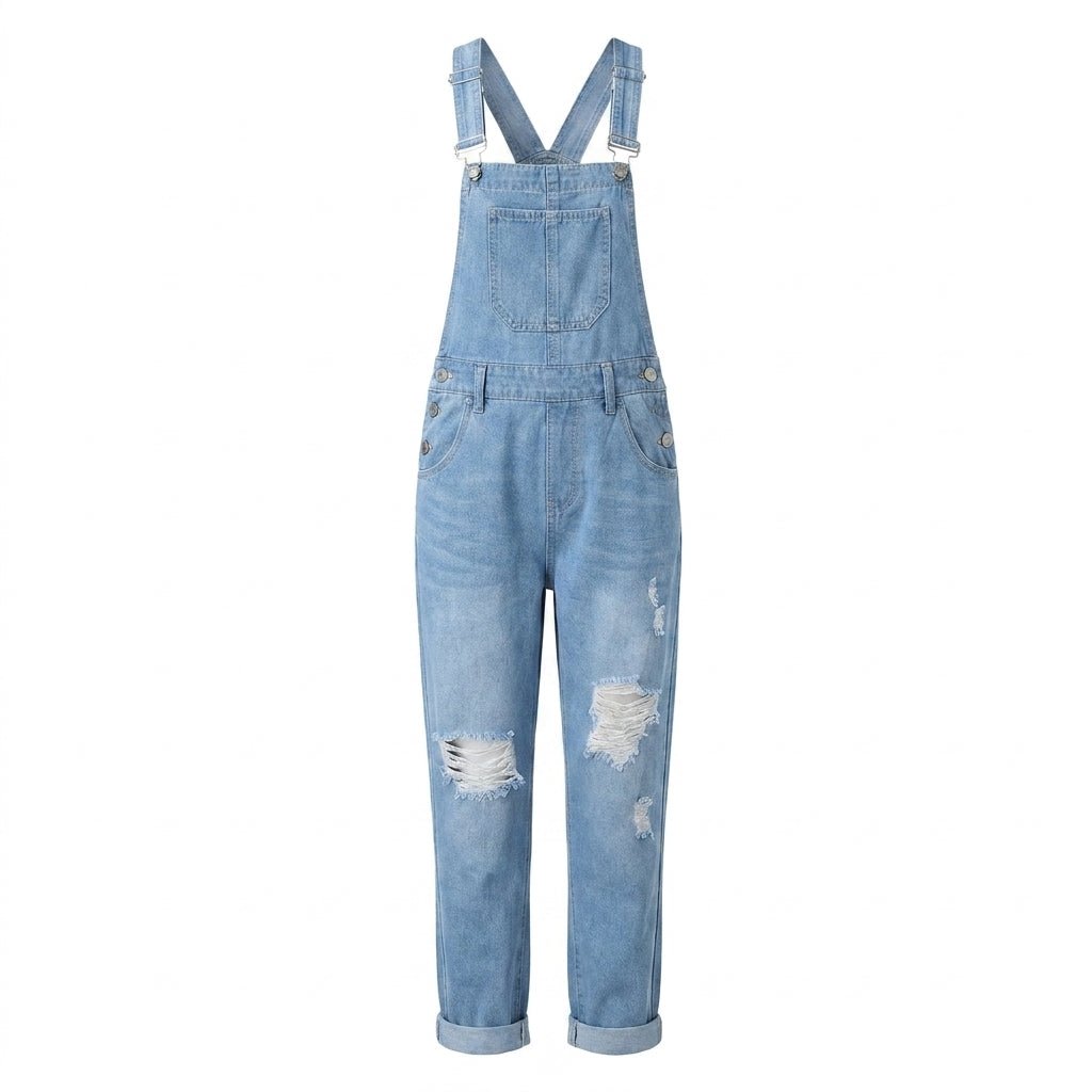 Aafke | Straight-Leg Bib Pocket Jumpsuit for Women