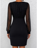 Estelle | Glitter Wrap V-Neck Bodycon Cocktail Dresses for Women