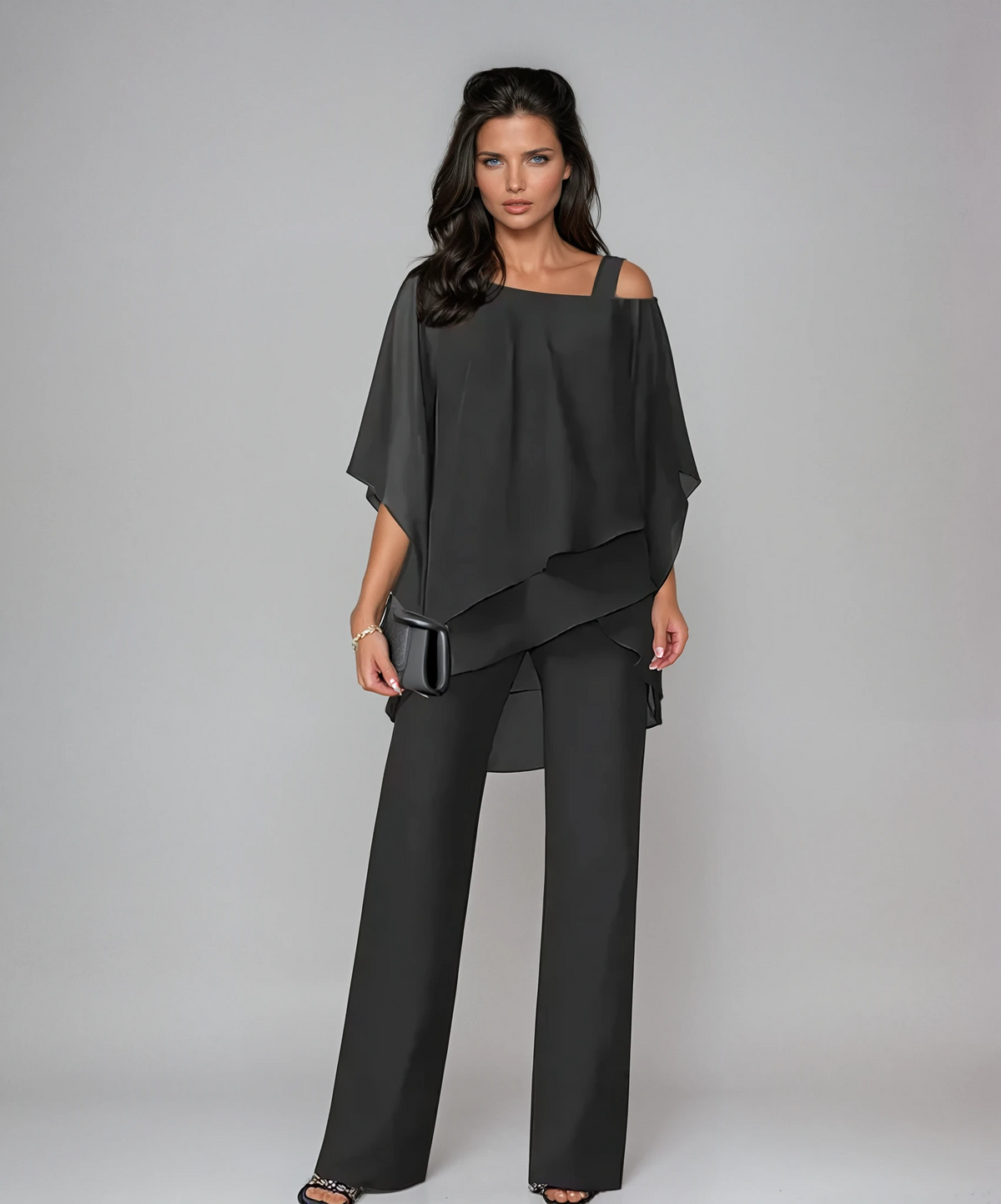 Alice Layered Off-Shoulder Wide-Leg Set for Women