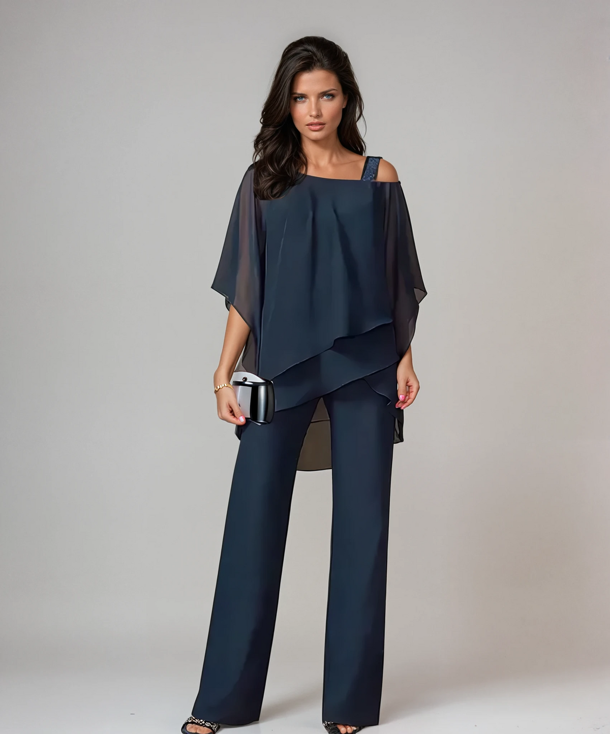 Alice Layered Off-Shoulder Wide-Leg Set for Women
