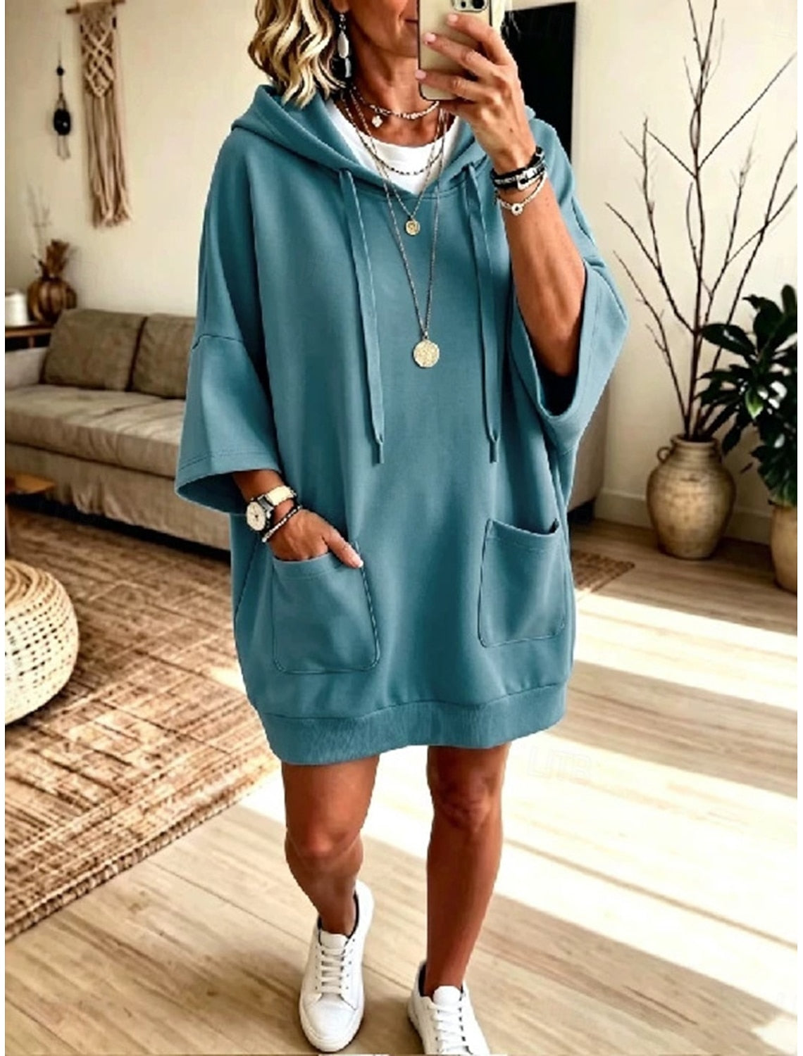Femke | Snowcoming Dresses Oversized Hooded Pocket Dress