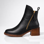 Barbara | Almond Toe Ankle Boots with Side Zip for Women