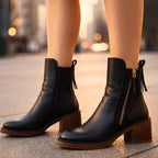 Barbara | Almond Toe Ankle Boots with Side Zip for Women