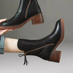 Barbara | Almond Toe Ankle Boots with Side Zip for Women