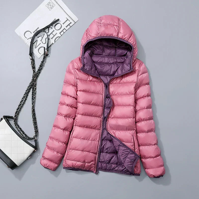 Cosima | Hooded Zip-Front Longline Jacket for Women