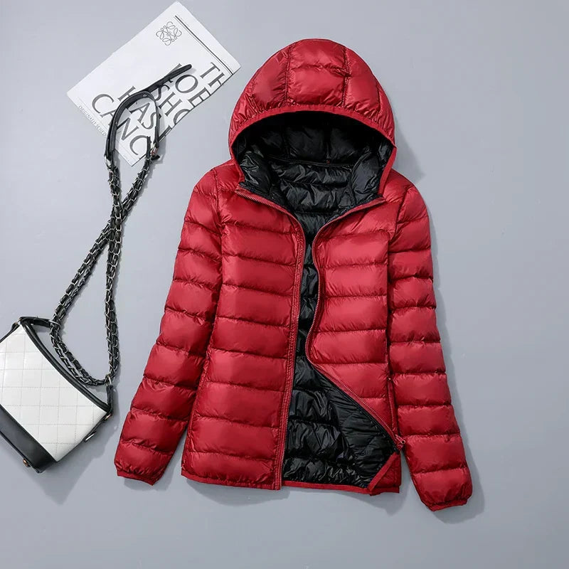 Cosima | Hooded Zip-Front Longline Jacket for Women