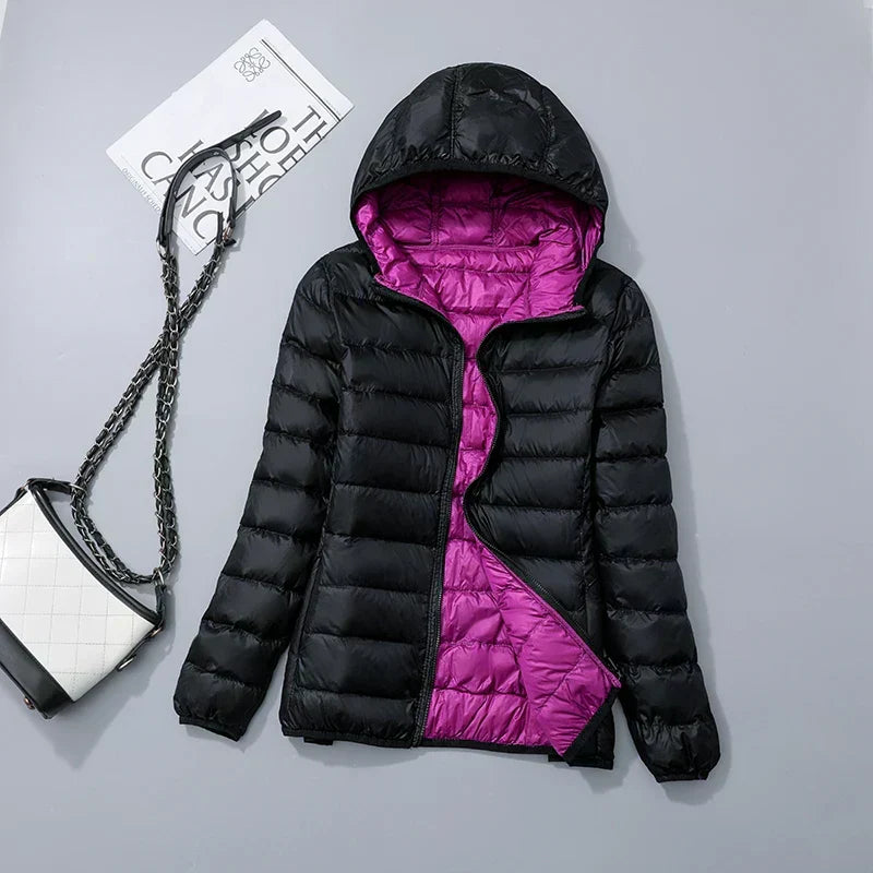 Cosima | Hooded Zip-Front Longline Jacket for Women
