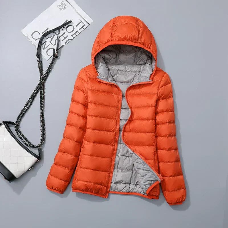 Cosima | Hooded Zip-Front Longline Jacket for Women