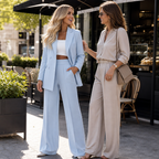 Elowena Notch Lapel Blazer and Trouser Set for Women
